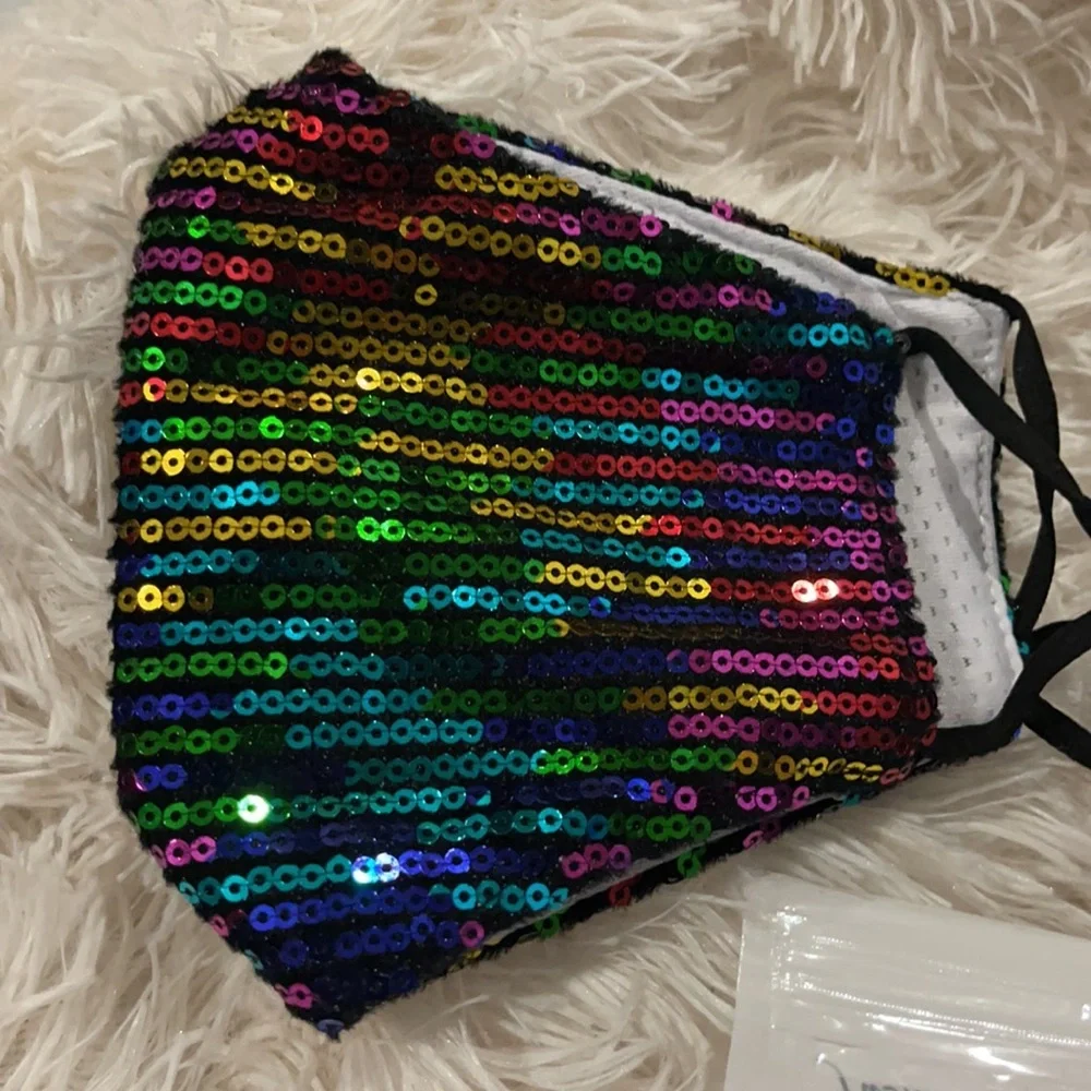 New set/3 sparkly sequin face masks